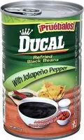 Suhkru kogus sees Refried black beans with jalapeno