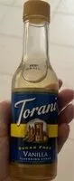 Suhkru kogus sees Torani vanilla flavoring syrup