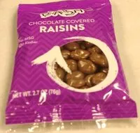Suhkru kogus sees Chocolate covered raisins