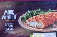 入っている砂糖の量 Gluten free 2 cod fillets