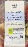 Suhkru kogus sees Basil king prawns and tomatoes