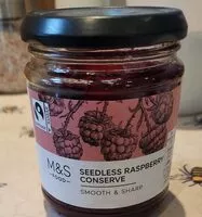 Suhkru kogus sees Seedless raspberries conserve