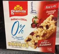 Jumlah gula yang masuk Granvita Barras de cereal sabor fresa con arandanos