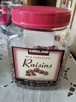 Suhkru kogus sees Milk Chocolate Raisins