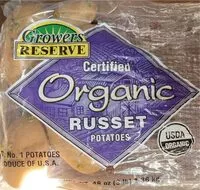 Suhkru kogus sees Certified Organic Russet Potatoes
