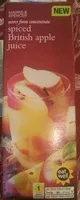 Suhkru kogus sees spiced British apple juice