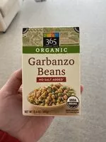 Amount of sugar in 365 everyday value, organic garbanzo beans