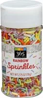 Sokerin määrä sisällä Rainbow sprinkles