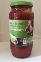 Jumlah gula yang masuk Onion & garlic pasta sauce
