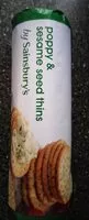 Zuckermenge drin Poppy & sesame seed thins