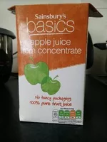 चीनी की मात्रा apple juice from concentrate