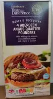 Cantidad de azúcar en 4 Aberdeen Angus Quarter Pounders