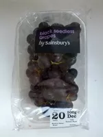 Jumlah gula yang masuk Black seedless grapes