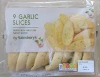 Suhkru kogus sees Garlic slices