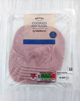 Suhkru kogus sees Cooked ham slices