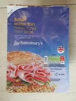Quantité de sucre dans British wafer thin ham