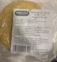 Cantidad de azúcar en Tortilla de Maiz