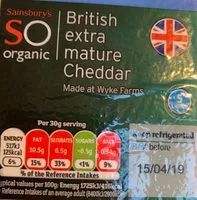 Organic chedder cheese