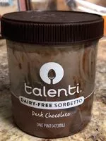 Amount of sugar in Dark chocolate dairy free sorbetto