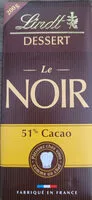 Cantidad de azúcar en Lindt Dessert Noir 51%