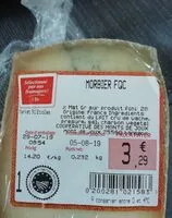 Количество сахара в Morbier