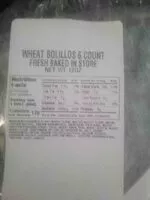 Suhkru kogus sees Wheat Bolillos