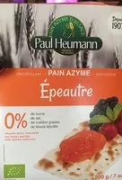 Jumlah gula yang masuk Pain Azyme épeautre