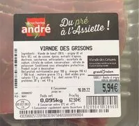 चीनी की मात्रा Viande des grisons