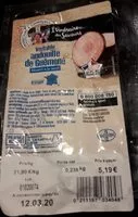 İçindeki şeker miktarı Andouille de guéméné