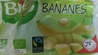 Sucre et nutriments contenus dans Bio bananes intermarche