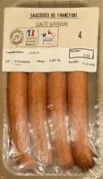 Quantité de sucre dans Saucisses de Francfort