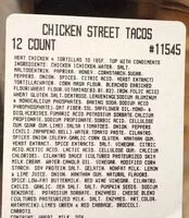 Jumlah gula yang masuk Chicken Street Tacos x 12