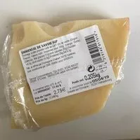 Sokerin määrä sisällä Emmental de Savoie IGP
