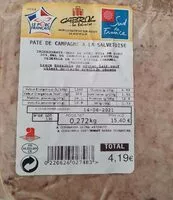 Quantité de sucre dans Pâté de campagne à la salvetoise