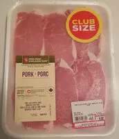 Sokerin määrä sisällä Pork Loin Centre Chops - Uncooked, Boneless