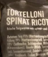 Quantité de sucre dans Tortelloni Spinat Ricotta