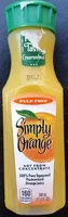 Sucre et nutriments contenus dans Simply orange juice