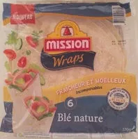 Sucre et nutriments contenus dans Mission wraps