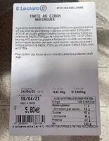 Suhkru kogus sees Tarte au citron meringuée