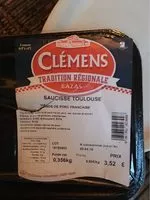 入っている砂糖の量 Saucisse toulouse