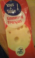 चीनी की मात्रा Emmental Francais