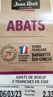 İçindeki şeker miktarı ABATS DE BŒUF 2 tranches de foie