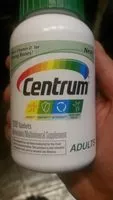 Sugar and nutrients in Centrum adults