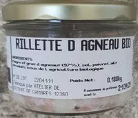 Quantité de sucre dans Rillettes d'agneau bio
