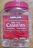 Cantidad de azúcar en Whole Fancy Cashews