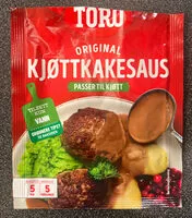 चीनी की मात्रा Kjøttkakesaus, pulver, tilsett kun vann