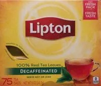 Quantité de sucre dans Decaffinated Tea