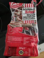 İçindeki şeker miktarı Schluetter'sEchte! Original Nürnberger Rostbratwuerste