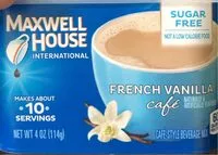 Sugar and nutrients in Maxwell house international