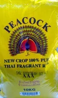 Suhkru kogus sees Peacock new crop 100% pure thai fragant rice